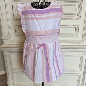 Girls Stripped Ruffle Dress